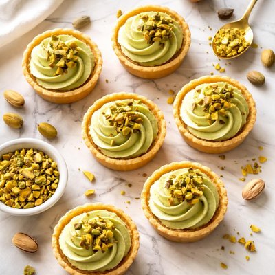 Mini tart with pistachio