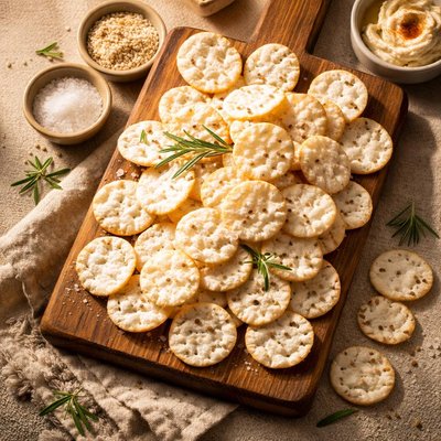 Mini thin rice crackers