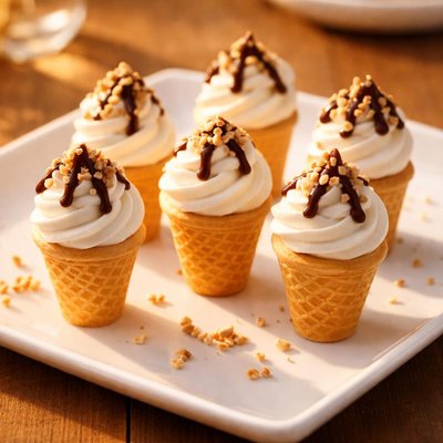 Cornet de glace à la vanille mini