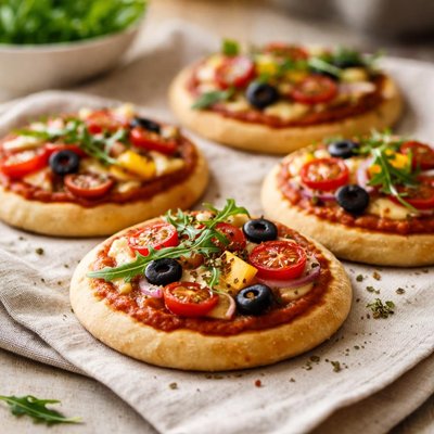 Mini vegan pizza