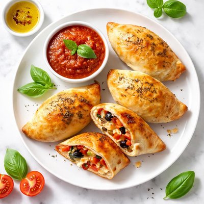 Mini vegetarian calzone