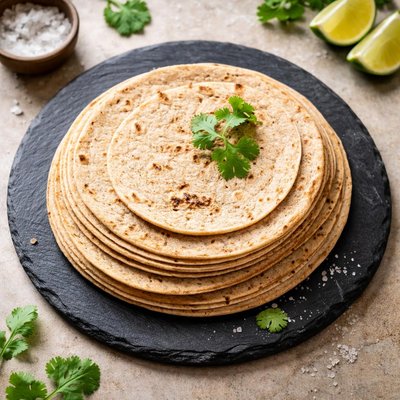 Mini whole wheat tortilla