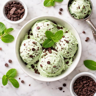 Mint chocolate chip gelato