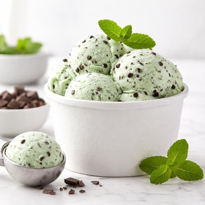 Mint chocolate chip lactate free ice cream