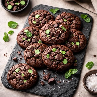 Mint chocolate cookies