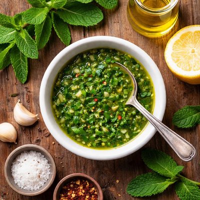 Mint vinaigrette