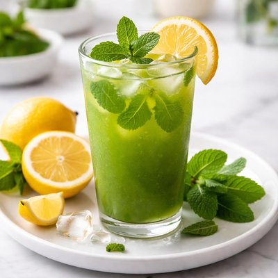 Mint with lemon juice