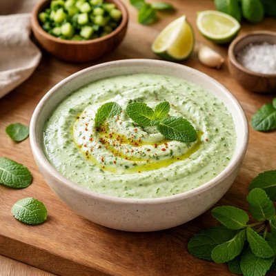 Mint yoghurt chutney