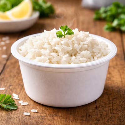 Minute white rice microwave cup