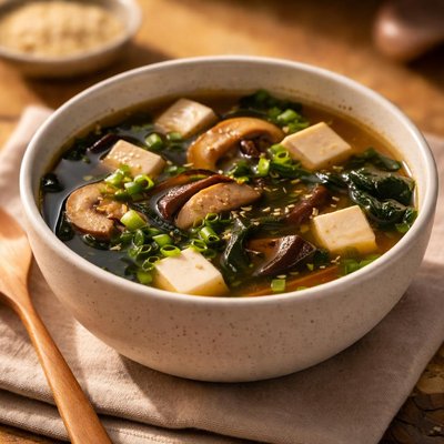 Miso broth soup