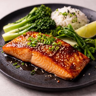 Miso glazed ocean trout