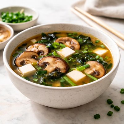 Miso soup with mushrooms