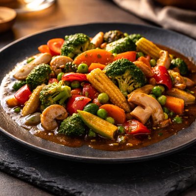 Mix vegetable in sauce