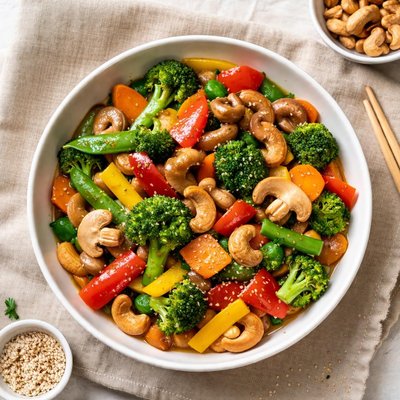 Mix vegetables with cashewnut