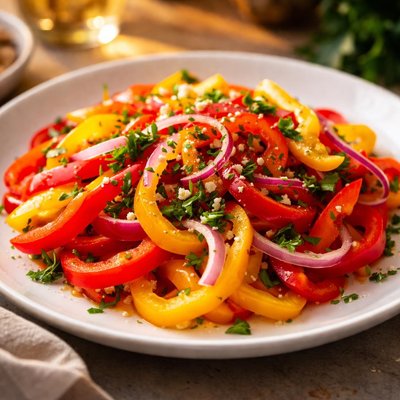 Mixed bell pepper salad