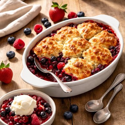 Mixed berry cobbler