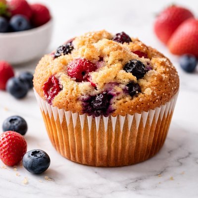 Mixed berry muffin