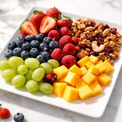 Mixed fruit and nuts