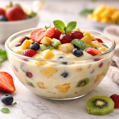 Mixed fruit custard