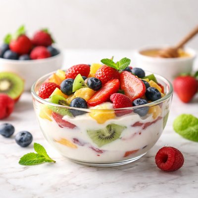 Mixed fruit yogurt