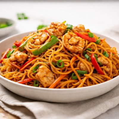 Mixed noodles schezwan