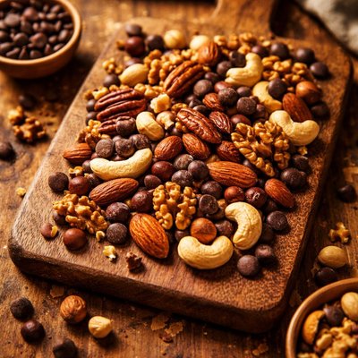 Mixed nuts and chocolate chips