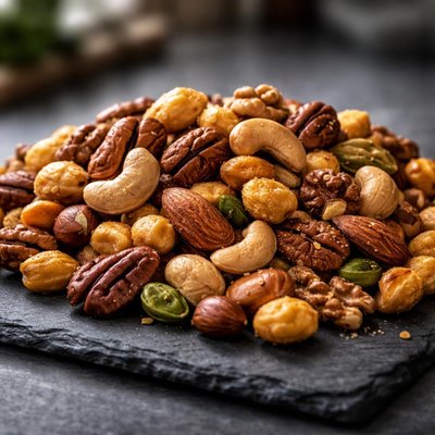 Mixed nuts and corn nuts