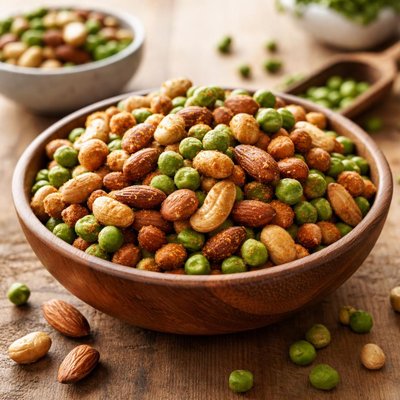 Mixed nuts and peas