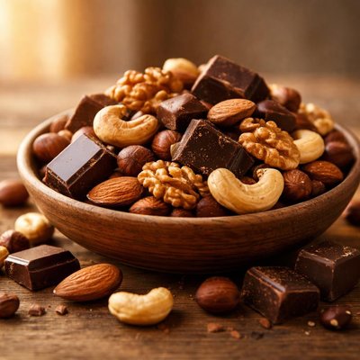 Mixed nuts with chocolate