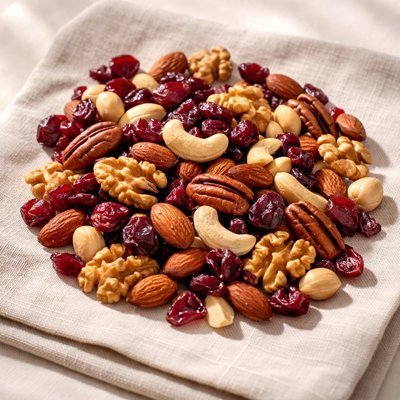 Mixed nuts with cranberries