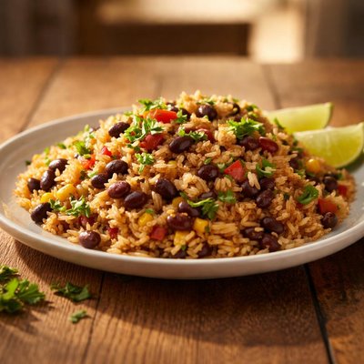 Mixed rice and beans