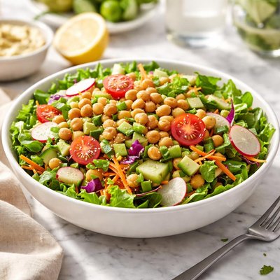 鹰嘴豆毛豆什锦沙拉