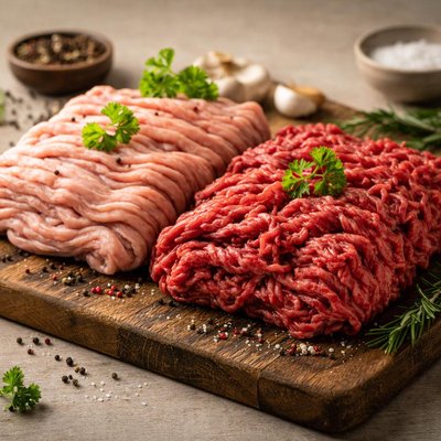 Mixed turkey and ground beef