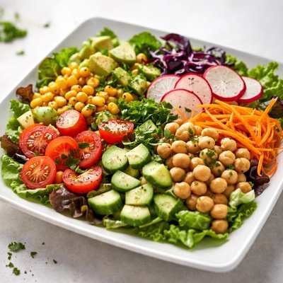 Mixed vegetable salad bowl