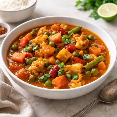 Mixed vegetable tomato curry
