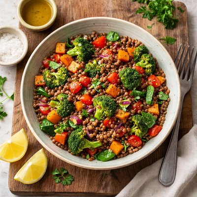 Mixed vegetables with lentils