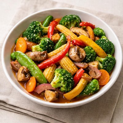 Mixed vegetables with sauce