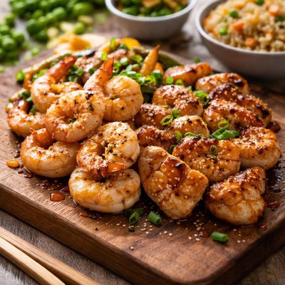 Gamberi e pollo di Miyabi
