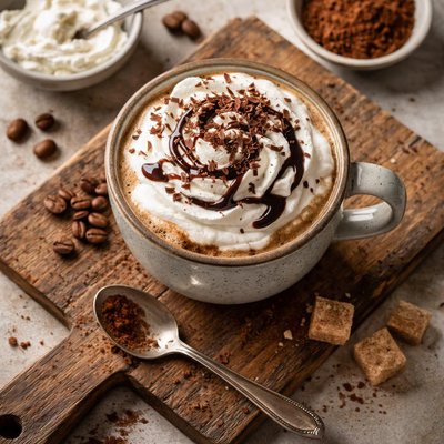 Mocha with whipped cream