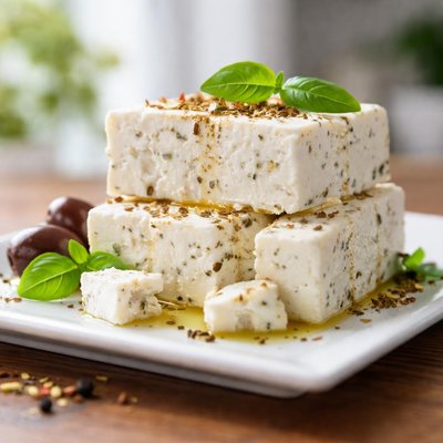 Modified feta cheese