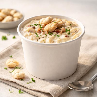 Mondos clam chowder cup