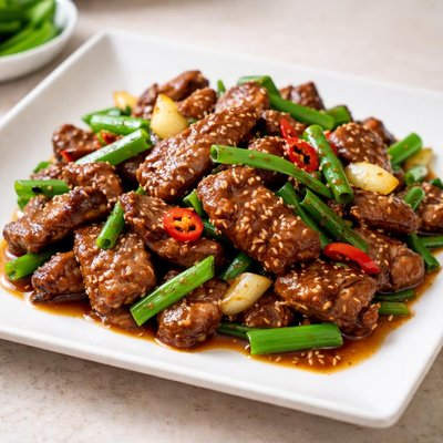 Mongolian lamb stir fry