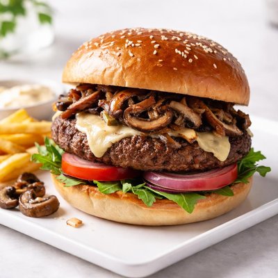 Monty mushroom burger