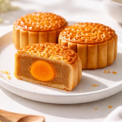 Moon cake with egg yolk