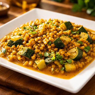 Moong dal with zucchini