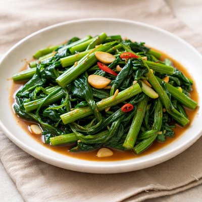 鲜蚝油通心菜