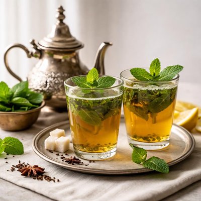 Thé vert à la menthe marocain