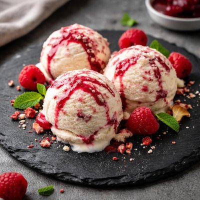 Morrisons raspberry ripple ice cream