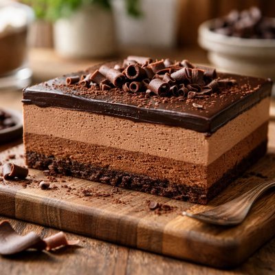 Mousse au chocolat cake