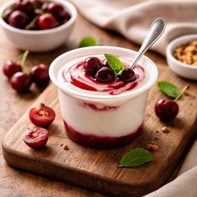 酸樱桃酸奶